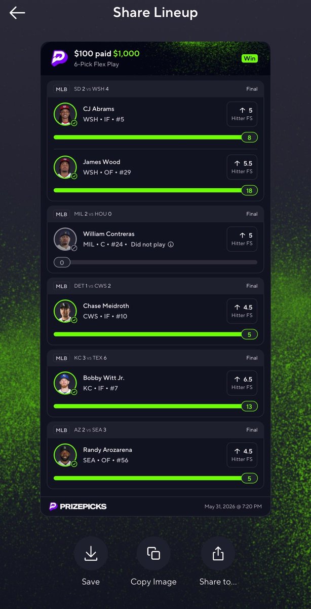 BricksPicks_'s tweet photo. $50 to 2 people that drops a like 💜

Another day another 6man cashed 🔥 

$10 month daily wins lets eat don’t sleep 😴 

Drop those Cash apps / Payments in comments 🧱🕺🏽🕺🏽🕺🏽

#PrizePicks https://t.co/M6gnBc28VZ