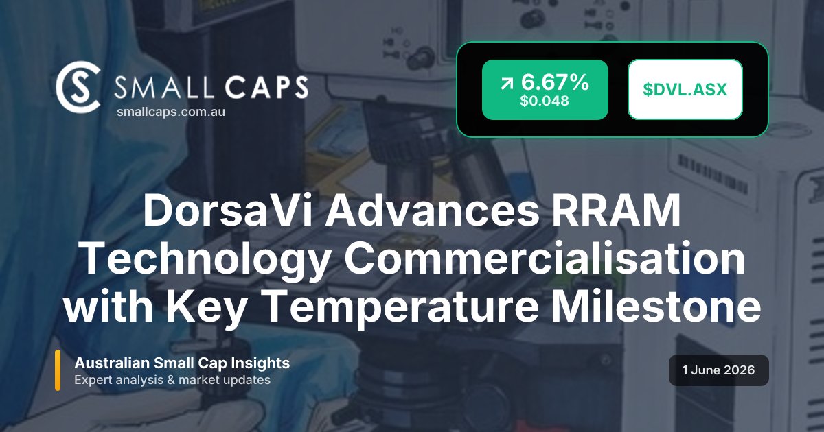 SmallCapsASX's tweet photo. DorsaVi ($DVL) shows fully reversible, predictable RRAM read/write up to 150°C, paving the way for temperature-aware memory for heat-exposed robotics and exoskeletons.

https://t.co/t9w2MZZZgo https://t.co/1qf9cDFjmr