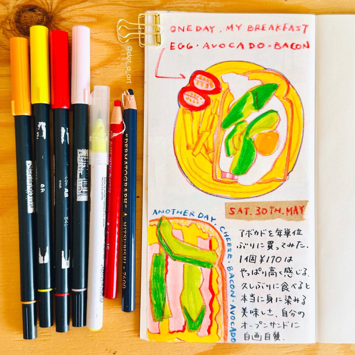 dot_a_art's tweet photo. 🥑🍳🥓 #sketch #スケッチ https://t.co/Wl7B7bazcv