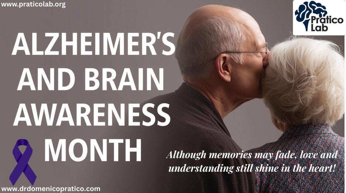 DomenicPratico1's tweet photo. June is Alzheimer's and Brain Awareness Month.
An occasion to showcase our effort to address the lack of understanding and knowledge about brain health and Alzheimer’s.
It is never too early, never too late to take charge of our brain health!
#praticolab
#drdomenicopratico https://t.co/QUZ9Ex2HJP