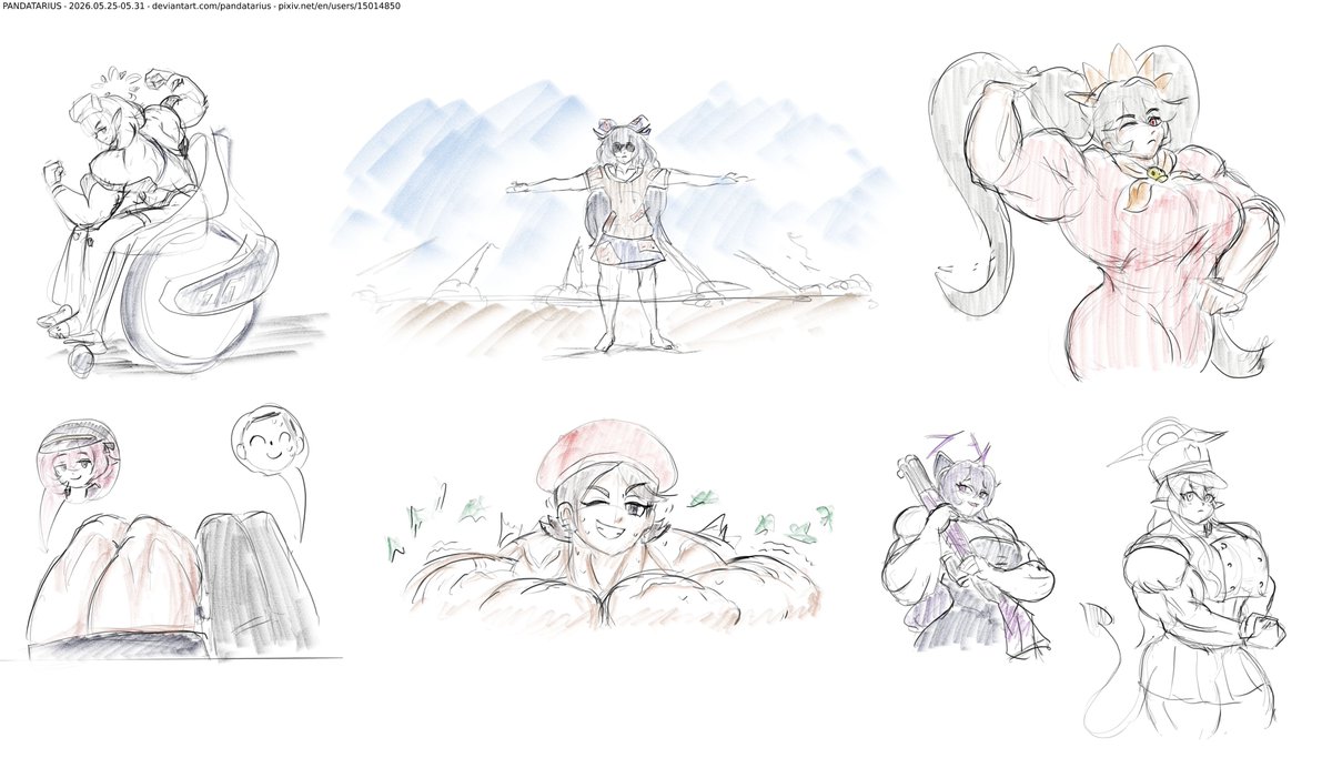 Pandatarius's tweet photo. '26 Sketches 05/25-05/31 https://t.co/ww0Nh9QEtn