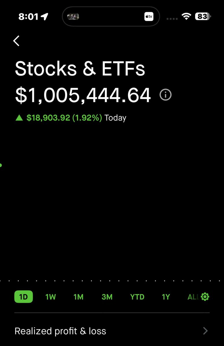 TimothyMartell's tweet photo. Finally crossed the 2nd comma. From $16k to $1m in 12 mos. Not a bad start. $BLOX up big in overnight. https://t.co/iFp4xojWgt