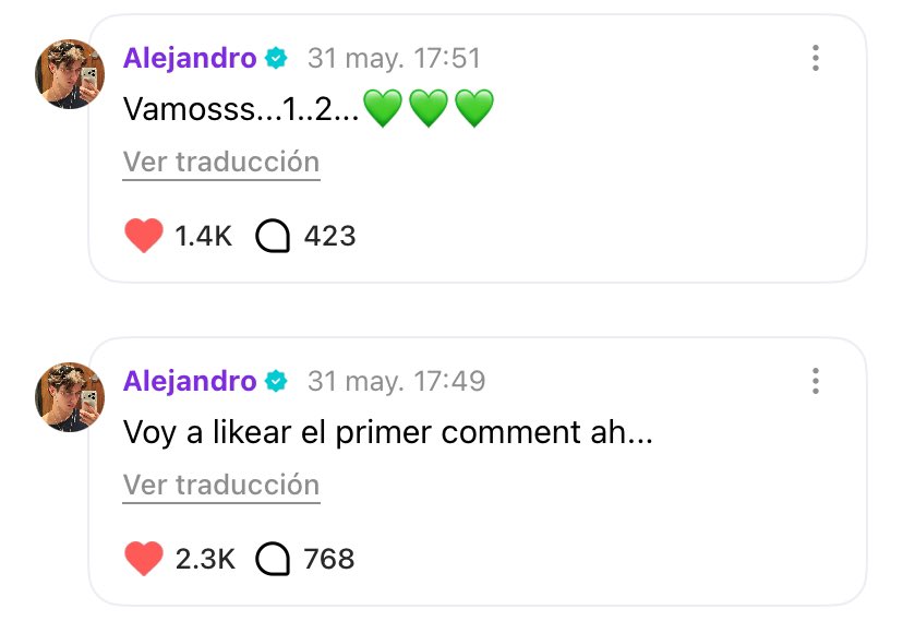 weversestbv's tweet photo. 💬 | 310526 - #ALEJANDROARAMBURU 

🐹: Vamosss… 1.. 2… 💚💚💚

🐹: Voy a likear el primer comment ah..

STBVLATAM🌸 https://t.co/UoksH208Jb