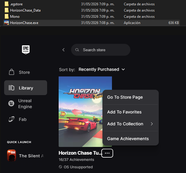 HelderRocket's tweet photo. @HorizonChase Y resulta que, a los jugadores que ya tienen el juego en Epic, les bloqueas el acceso de descarga, o ejecución del juego.
De quién es la culpa aquí, ¿@HorizonChase, @EpicGames, o ambos, ya que se ha vuelto su desarrolladora? https://t.co/ObDtrr5way