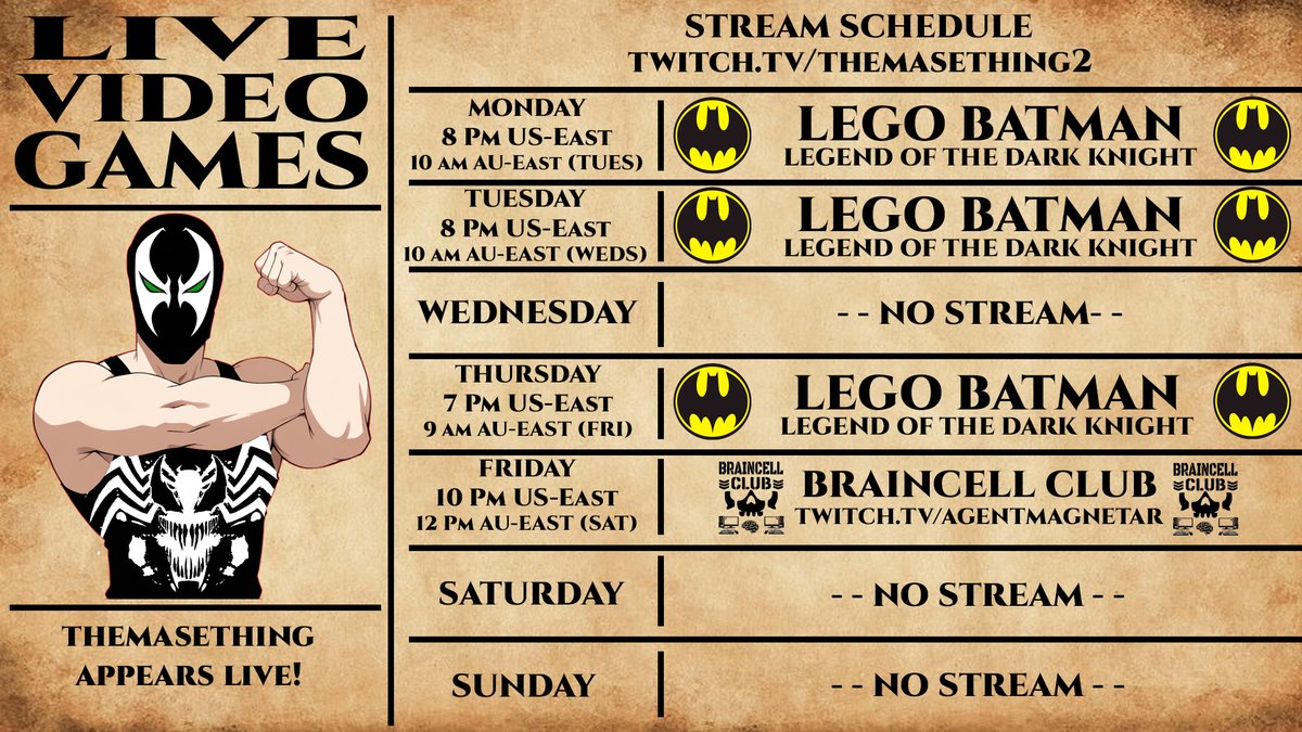 themasething's tweet photo. If it works, don't fix it. Same as last week, this week, we continue #LEGOBatman till it is done. This game has its hooks into me so much that I am on track to finish it to 100% completion. Tune in at https://t.co/SjBTWWT3kt this week for more Batman fun and good vibes! https://t.co/vrpMTNtfgS