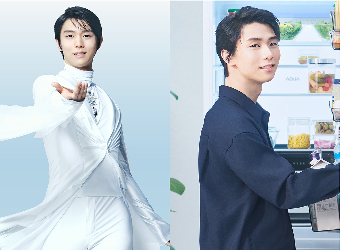 art_ex_japan's tweet photo. 【羽生結弦さん情報】ブランドアンバサダーを務める家電ブランド、AQUAのTVCMで実際に着用した衣装が6月6日(土)から福岡、仙台、名古屋、大阪の４都市で順次展示されます。「スペシャルクリアステッカー」のプレゼントも。詳しくは👇記事をご覧ください。
https://t.co/5E6igCOWn9 https://t.co/YsaDqpvdbu