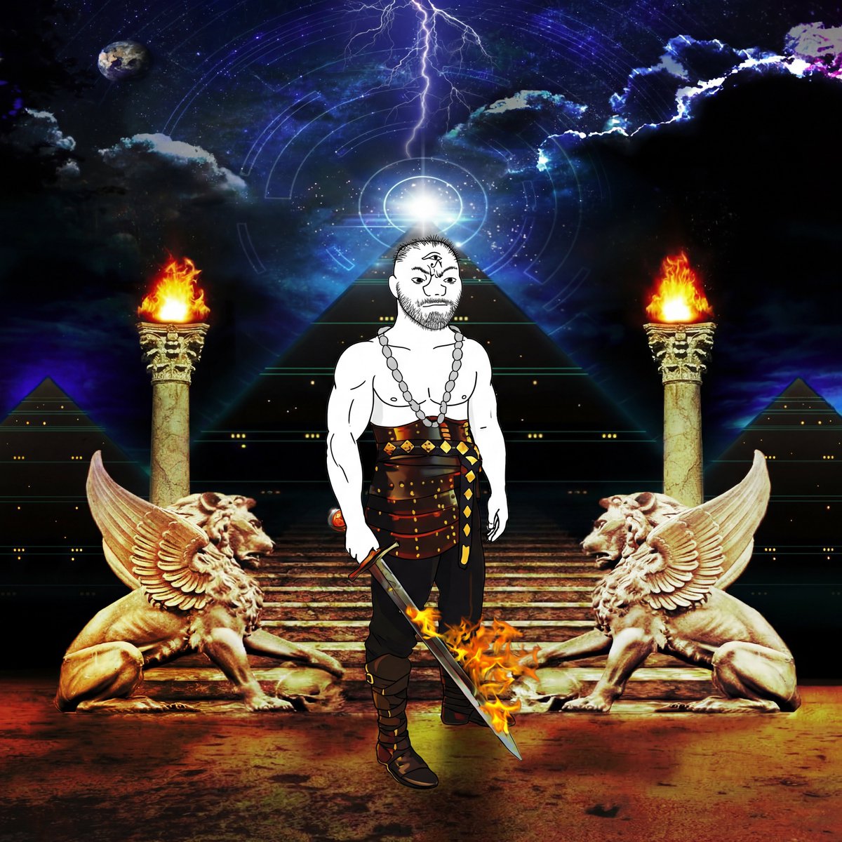 UgAbugaXRP's tweet photo. uGa sTaNdS aT tHe pYrAmId gAtE wItH fIrE iN hAnD.
tWo tOrChEs. oNe pAtH.

lIgHtNiNg wRiTeS tHe cOdE aBoVe, aNd tHe jUnGlE rEaDs iT bElOw.

iF yOu fEeL tHe hUsH… iT’s nOt sIlEnCe

 iT’s tRaNsMiSsIoN.

sTaY pRiMaL. 

uGa bUgA fOrEvEr. https://t.co/KBF4ByZjjz