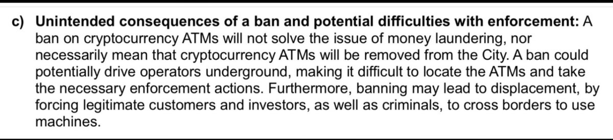 _MarkMyWords___'s tweet photo. @AdamZivo What’s even more bizarre is that they attacking the current mayor because a police report recommended removing Bitcoin ATMs due to their alleged use by cartels. Yet when you actually read the report itself, this is what it says: https://t.co/dKdYZc9ao9