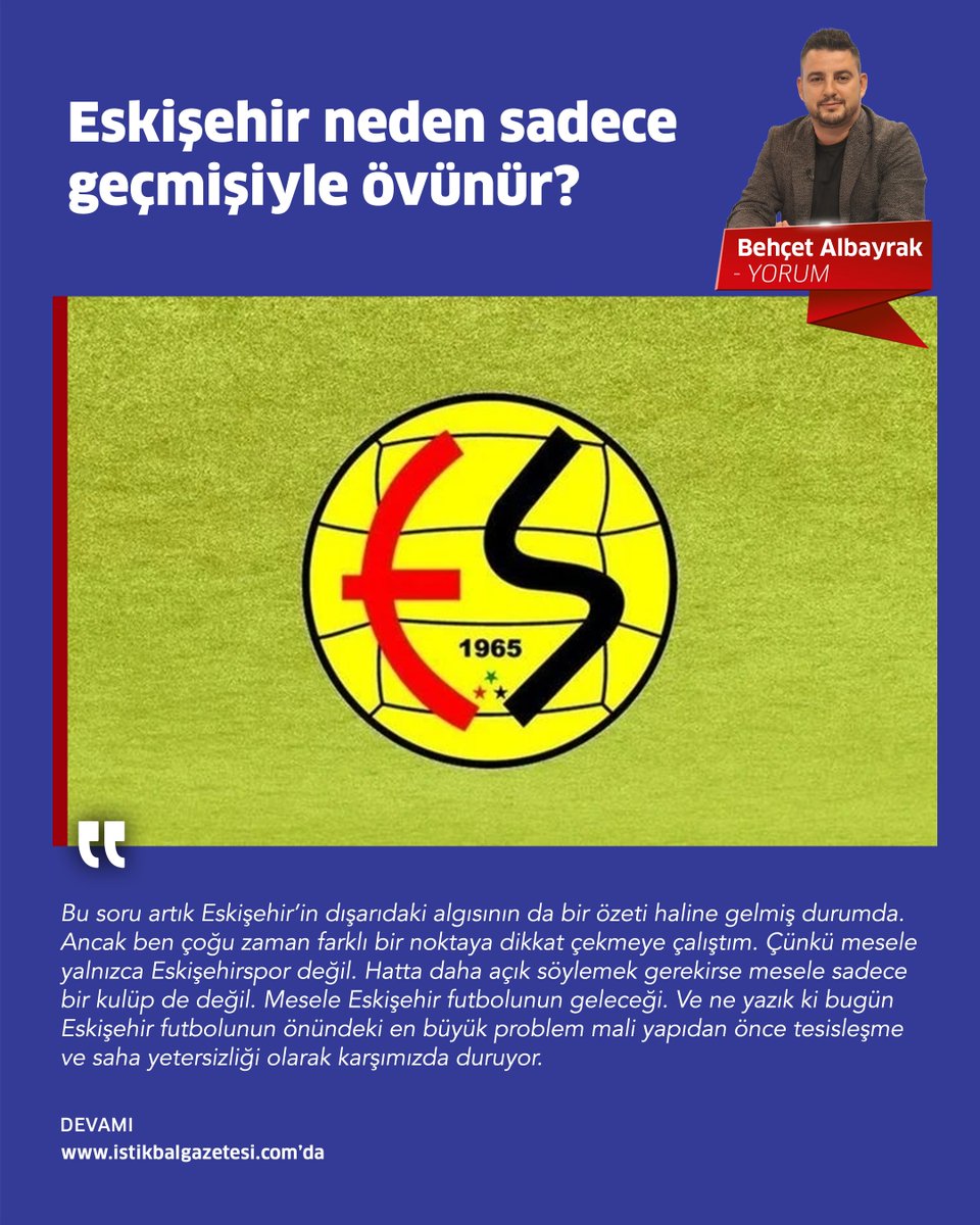 istikbalgazetes's tweet photo. Eskişehir neden sadece geçmişiyle övünür? https://t.co/bp9CpF6iht https://t.co/5s4ATCCPrw