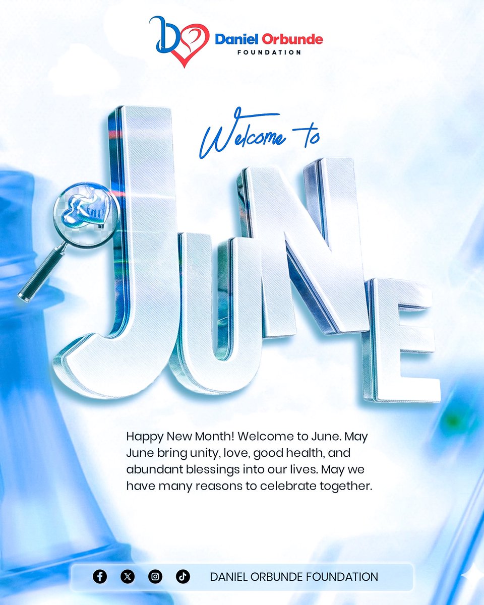 dhaniel_orbunde's tweet photo. Happy new month to everyone seeing this may June bring us blessings ❤️

_DANIEL ORBUNDE FOUNDATION https://t.co/nRA3YYQUZ8