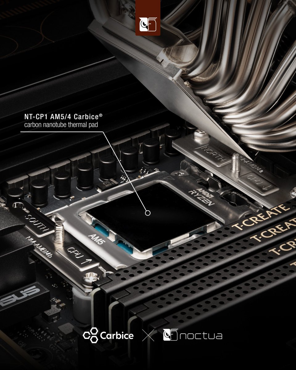Noctua_at's tweet photo. @carbice and Noctua announce strategic partnership for DIY PC cooling applications: https://t.co/KvBZTDKF7L https://t.co/n3hrhKAxrT