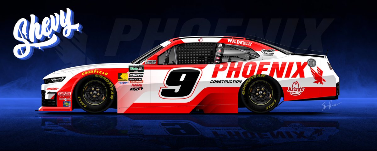 ShevyDesigns's tweet photo. FICTIONAL @jamessfinch Phoenix Construction paint scheme CONCEPTS. @JRMotorsports @NASCAR #NASCAR #Racing #motorsports #Chevy #Camaro #PaintScheme #design #SundayVibes #racecar #sports #PhoenixConstruction #construction #aviation #airport #JakeFinch #JRMotorsports #OReillySeries https://t.co/Vdayocte6W