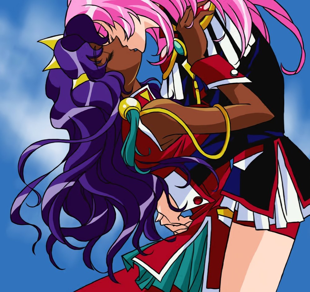 IC11O1's tweet photo. happy pride month❤️ here's anthy and utena kiss from the ed to kick off pride month!🏳️‍🌈 https://t.co/KE3bC4E52r