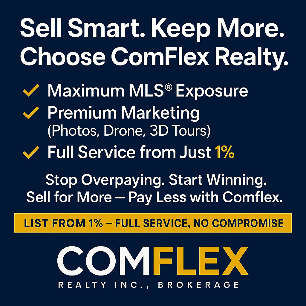 SOLDBYBRYANT's tweet photo. Toronto sellers—why pay 5%? In a million-dollar market, every % matters. The Toronto market has evolved—your commission should too. Before you list, see how much you can save with ComFlex. 💰🏡

https://t.co/fCSURsB9U3
 #TorontoRealEstate #GTAHomes #SellSmart #ComFlex #1Percent https://t.co/WXKq3Jqty1