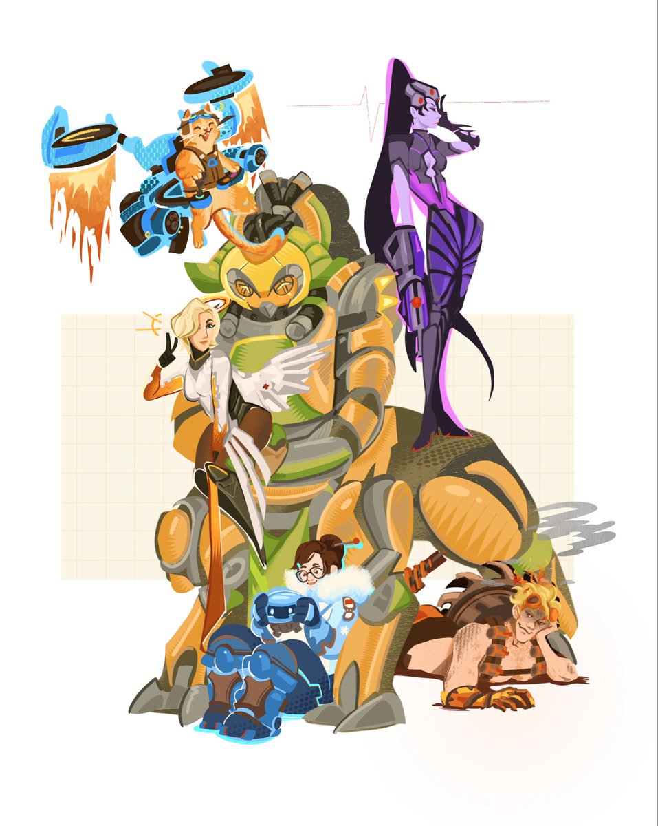 pinkponylemon's tweet photo. Myself and my friends overwatch mains hanging out :) https://t.co/N4E2f0EXG5
