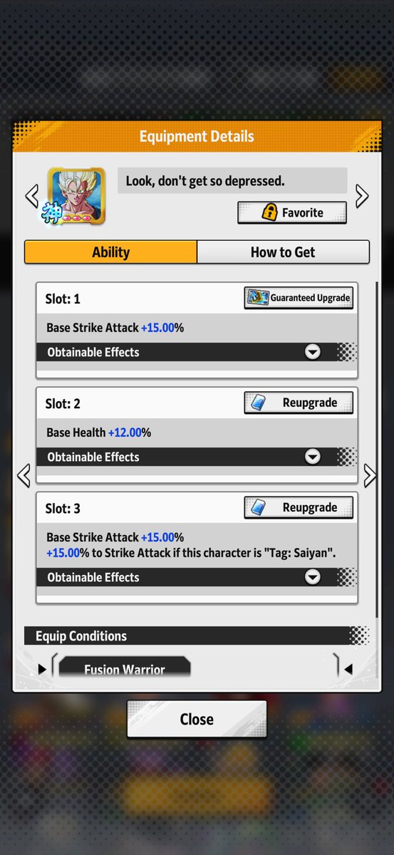 TheVanderBall's tweet photo. Run these equips on your Gogeta Blue please and thank you.  My shit booms at 9 for a reason https://t.co/QbcW511wPs