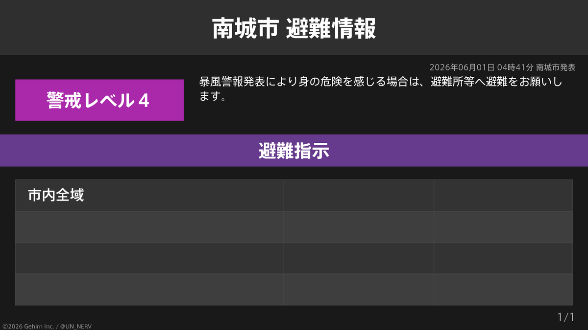 沖縄県南城市 避難指示】 沖縄県南城市に避難指示が発令されています
