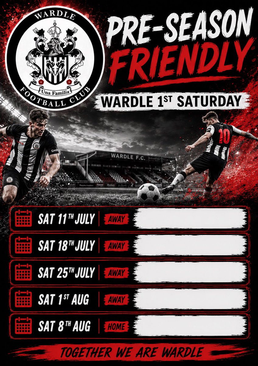 savewardlefc's tweet photo. We are  👀 for pre-season games in and around the north west, Preston or Cheshire area on these dates @lancssundayleag  @BlackburnLeague @LancsFriendlies @THEMCRFL https://t.co/HP1VCxyXQU