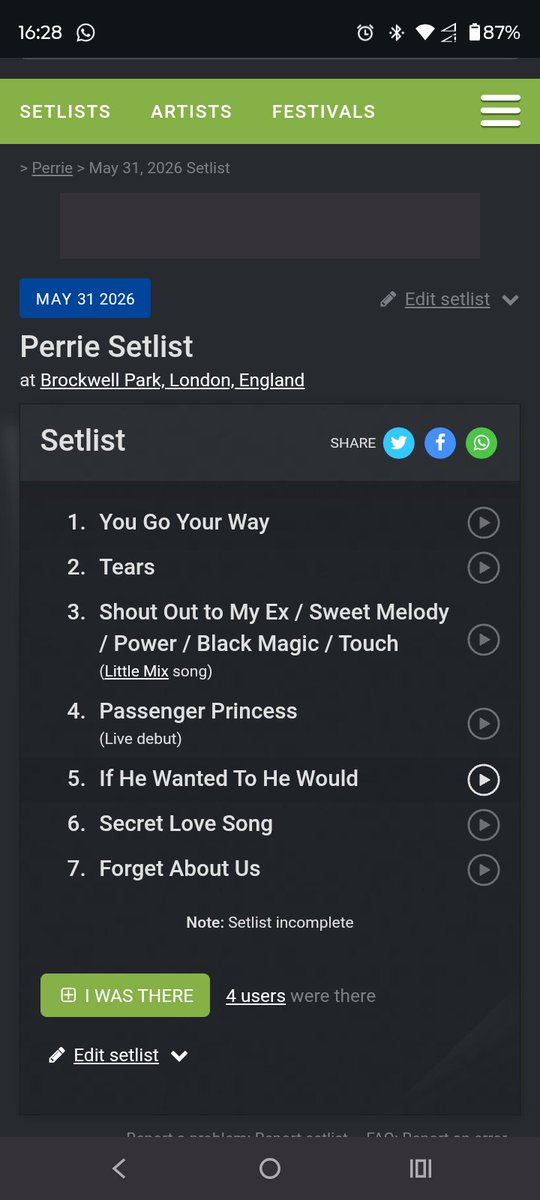 PopVocalsTV's tweet photo. @perriesforever Her setlist! https://t.co/wap18ICUQj
