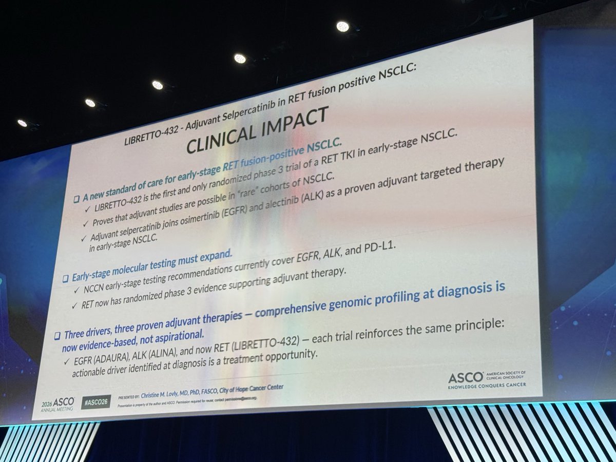 LIBRETTO-432 Adjuvant selpercatinib significantly prolonged EFS in