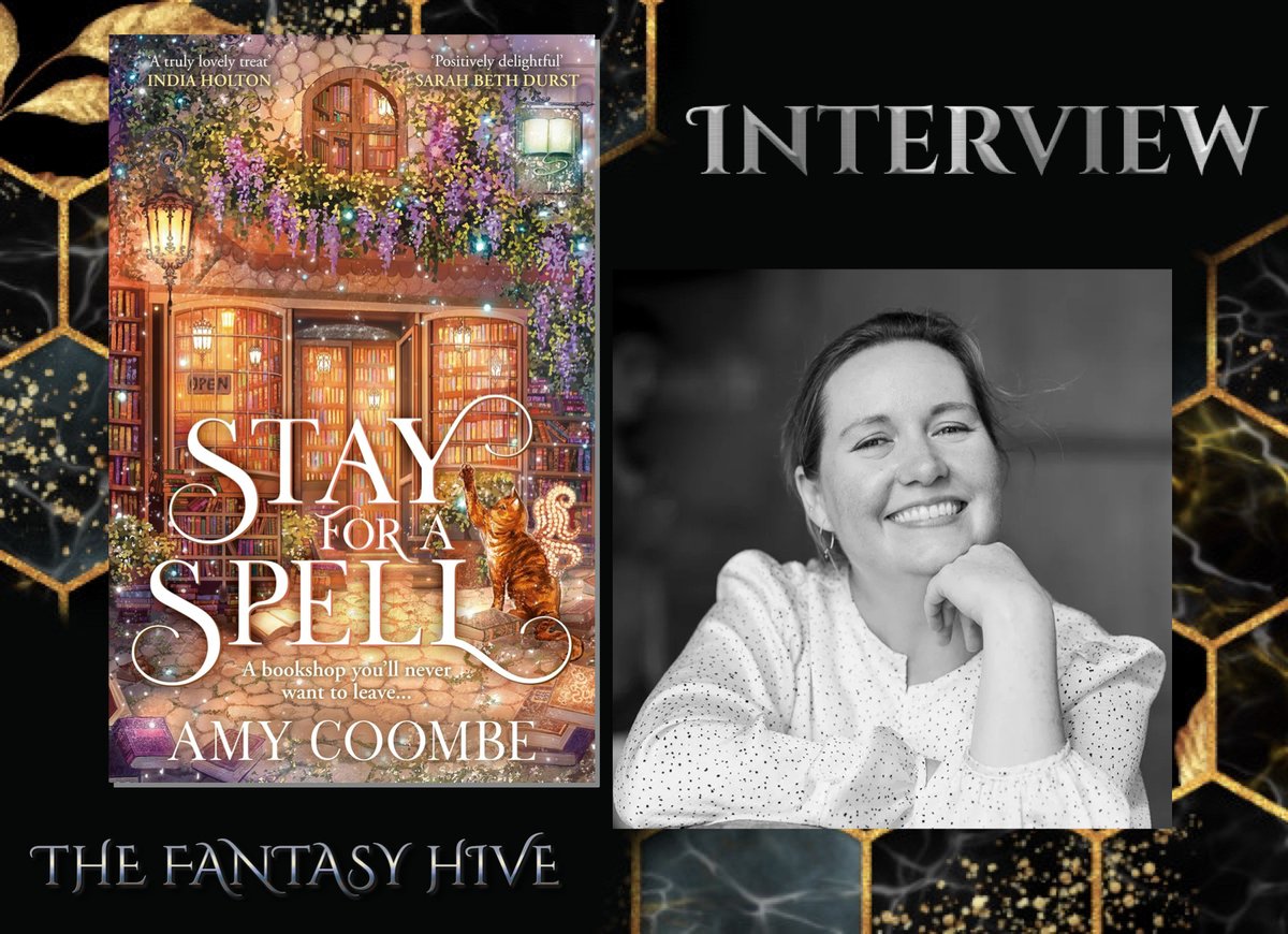 TheFantasyHive's tweet photo. Today Nils welcomes Amy Coombe to the Fantasy Hive in an interview about her debut cosy fantasy romance STAY FOR A SPELL, out now from HarperVoyager: 

"I crammed every happy memory I have of a bookstore into this novel"

Read more: https://t.co/41jAXzLJEo

@HarperVoyagerUK https://t.co/Q4tfjWSbVu