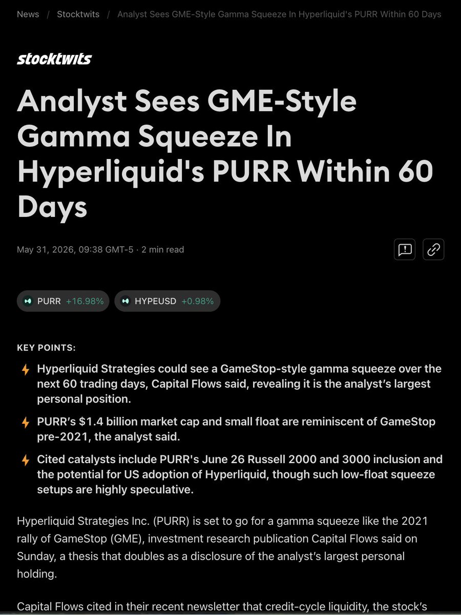 brimcmbe's tweet photo. Real time coverage, my man 🤝🏻 well earned @Globalflows 

$PURR https://t.co/i7kRciLNgC