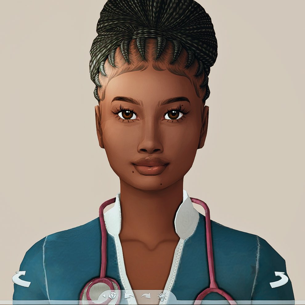 Fifssgames's tweet photo. My sim’s midwife https://t.co/EP0TMH6FXt