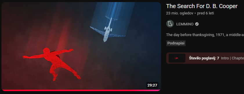 mulakaluke's tweet photo. Haven't seen anyone bring up a LEMMiNO video in the comments or quotes, but these 2 videos are perfect. The D.B. Copper one specifically is maybe my favourite YT video ever. https://t.co/pCqx0Z9XgF