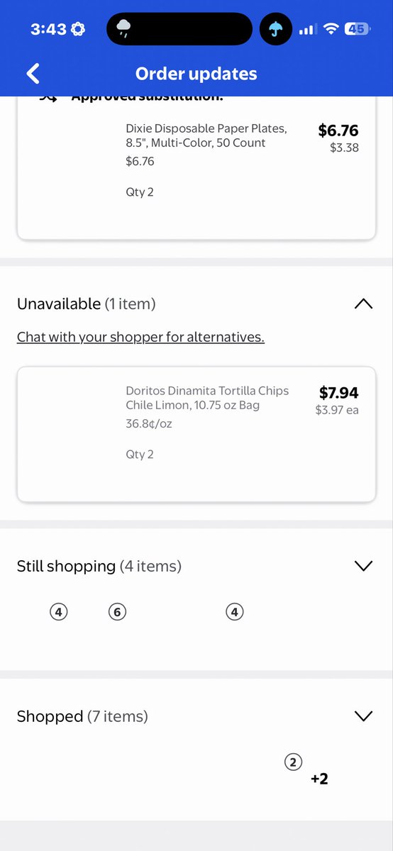 Trey__French's tweet photo. @Walmart how in the world is it that I order 11 items. Click the “in store” and “in stock” options and 3 of the items are unavailable? https://t.co/pDd6PT3uyG
