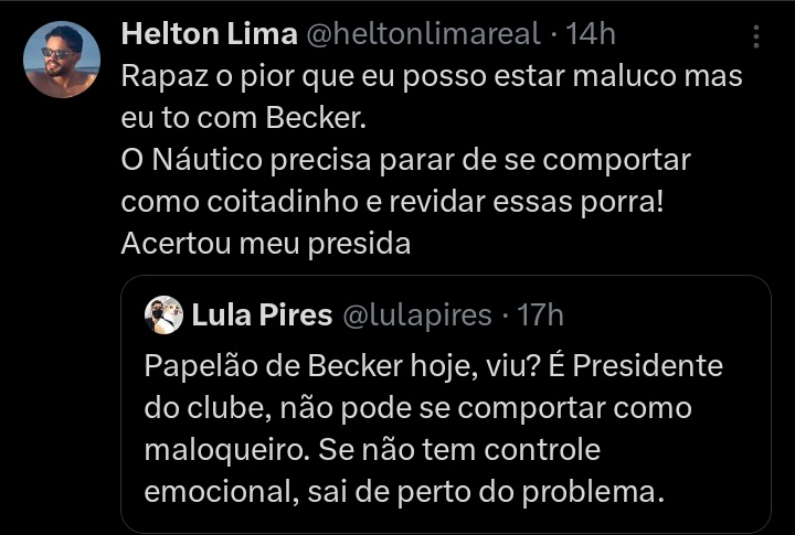 htr_alves's tweet photo. @heltonlimareal @RomuloCrasto acho que merda além do teu time e toda a sua história é esse comentário aqui!! https://t.co/8jD8KUrwsx