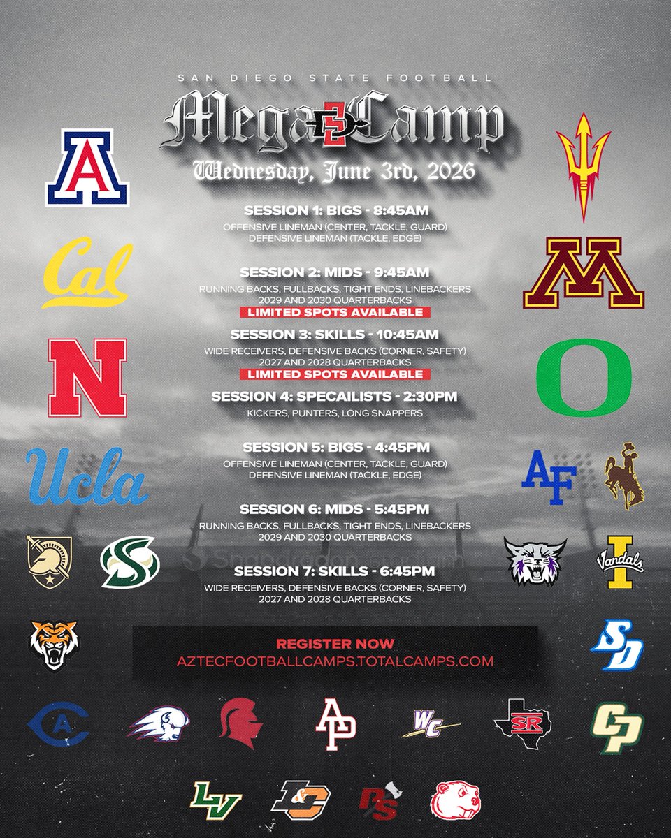AustenHons59070's tweet photo. I will be in San Diego this week competing in the @AztecFB mega camp. Cant want to go and showcase my skills!

#agtg #classof2027 @FBCOACHA @_thechampishere @CVjagsfootball https://t.co/qfMNtt1jtT