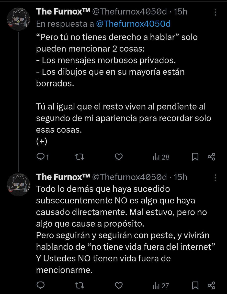 incinobeastar's tweet photo. Miren nomás quien tuvo el atrevimiento de volver a aparecerse, creyendo que la gente es tan tonta para olvidarse de los actos repulsivos que hizo.

En serio Furnox, de verdad crees que el hecho de que hayan pasado años, mágicamente le va a quitar peso a tus actos?

+ https://t.co/RgH1ro27ga