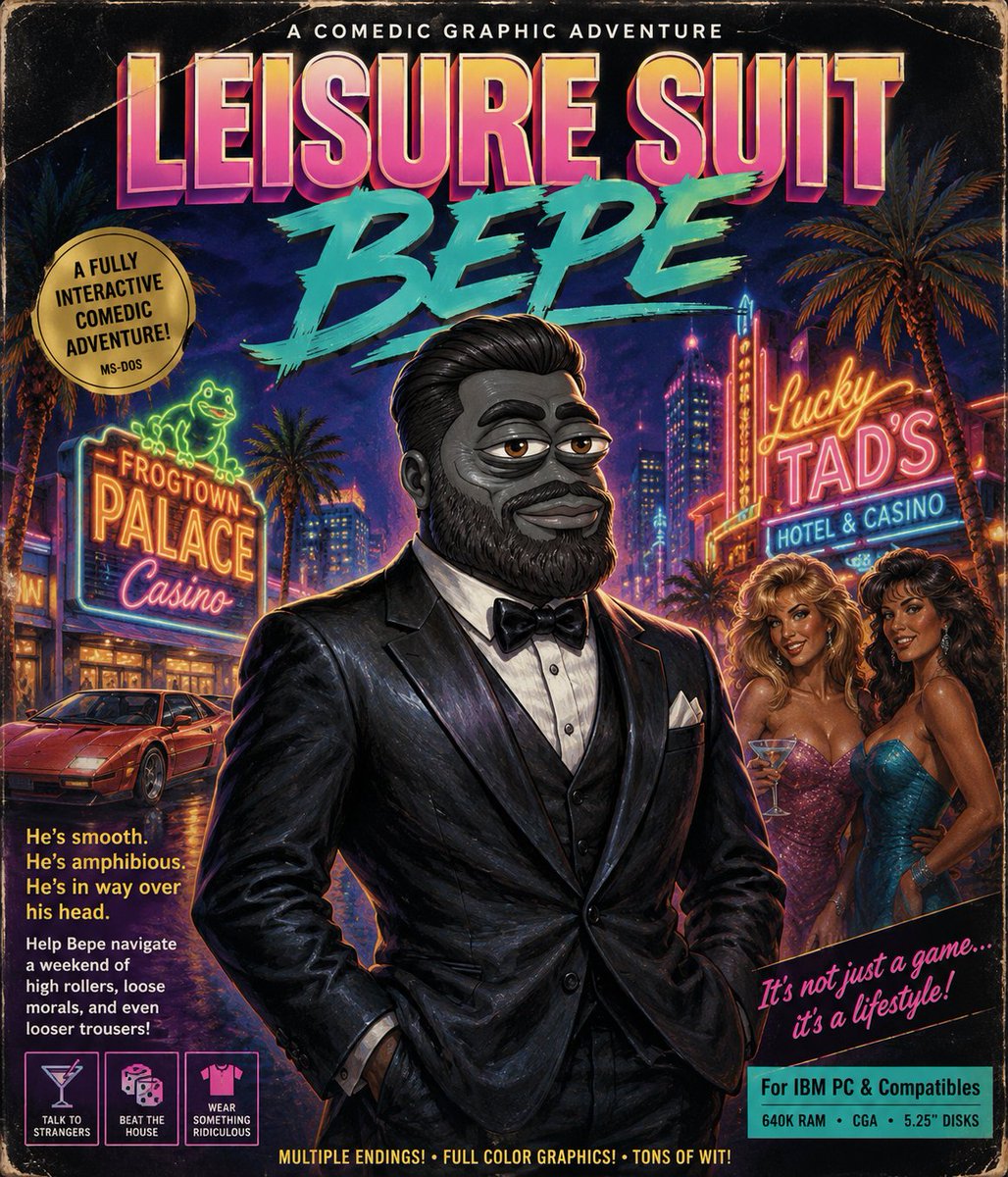 bytesandblocks's tweet photo. 🎲🎮 Gaming on Chia blockchain

Leisure Suit $BEPE

2026........... https://t.co/a8QXJQxHMQ