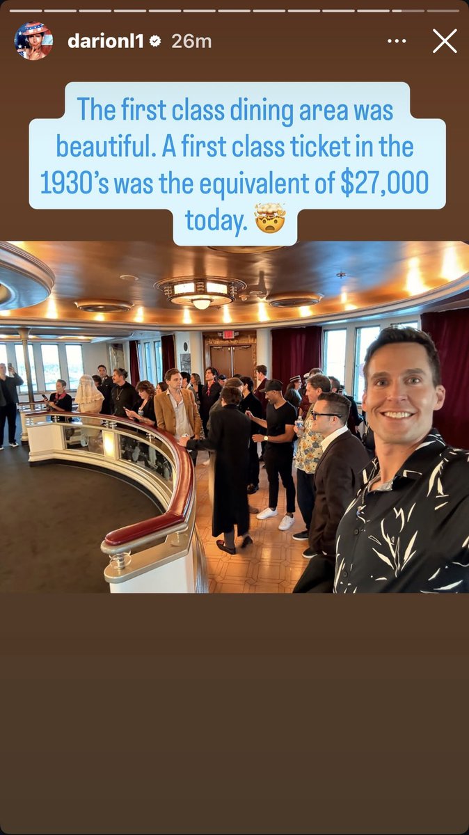 NewsColfer's tweet photo. At Chris Colfer’s birthday party inside the historic Queen Mary, widely considered to be haunted

via @/darionl1 on instagram story https://t.co/yUjX0jgwGV