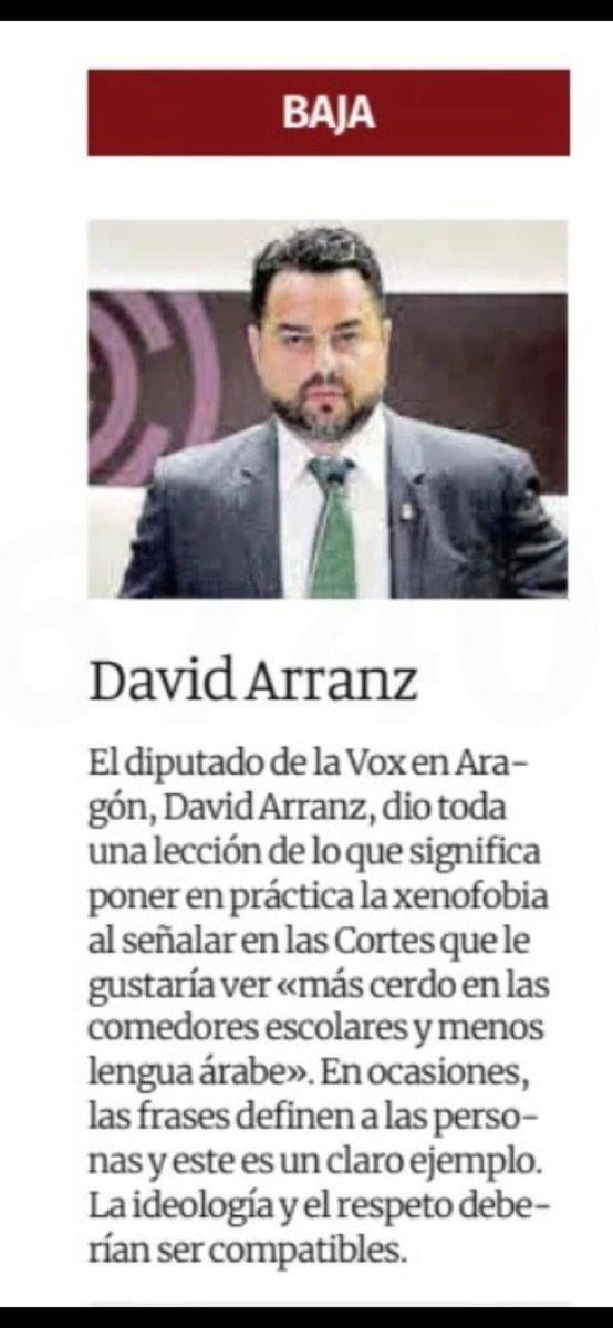 DavidArranzVox's tweet photo. Si un medio como @periodicoaragon me concede salir en su contraportada en su sección BAJA eso es que estoy en el lado correcto y voy en la dirección correcta.
Son medallas‼️💪🏻🇪🇸
El día que suba, me preocuparé.
😂😂😂😎 https://t.co/EwiCvGxN2H