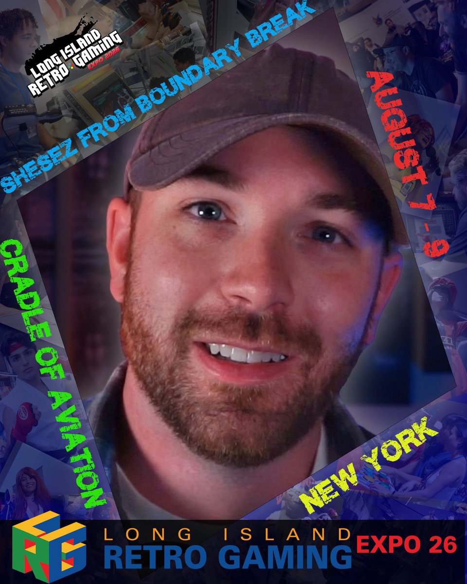 Liretro's tweet photo. Don’t just get into the game - break the rules of the game! Join Shesez of @BoundaryBreak at LI Retro this August 7-9 and journey into what makes your favorite games tick. Discover the secrets and hidden paths less taken behind the games you love this summer! https://t.co/gNud2zMZWS