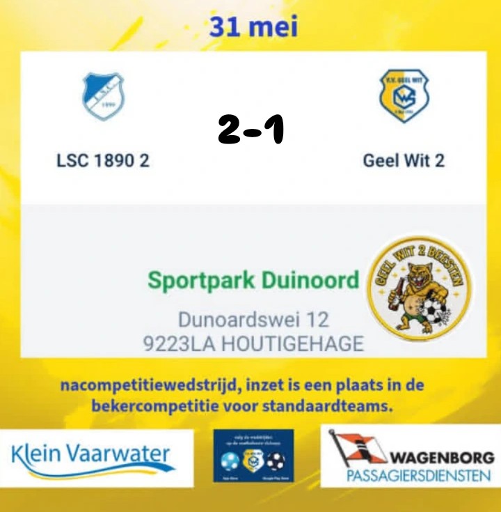 geel_wit's tweet photo. De uitslagen van vandaag https://t.co/oS1HbKZyqo