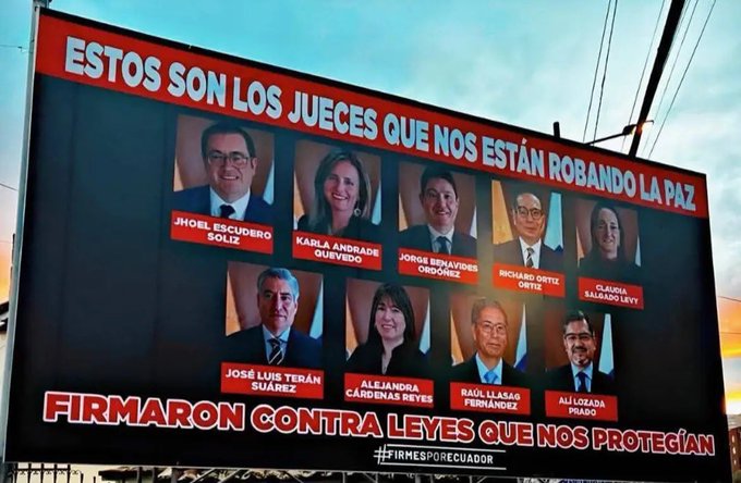 jceli's tweet photo. @EcuavisaInforma @CpccsEc, @CJudicaturaEc , @CorteNacional, @AsambleaEcuador , @cnegobec 
Para el respaldo de estos jueces fueron ciegos, sordos y mudos... https://t.co/d0huzUmWms
