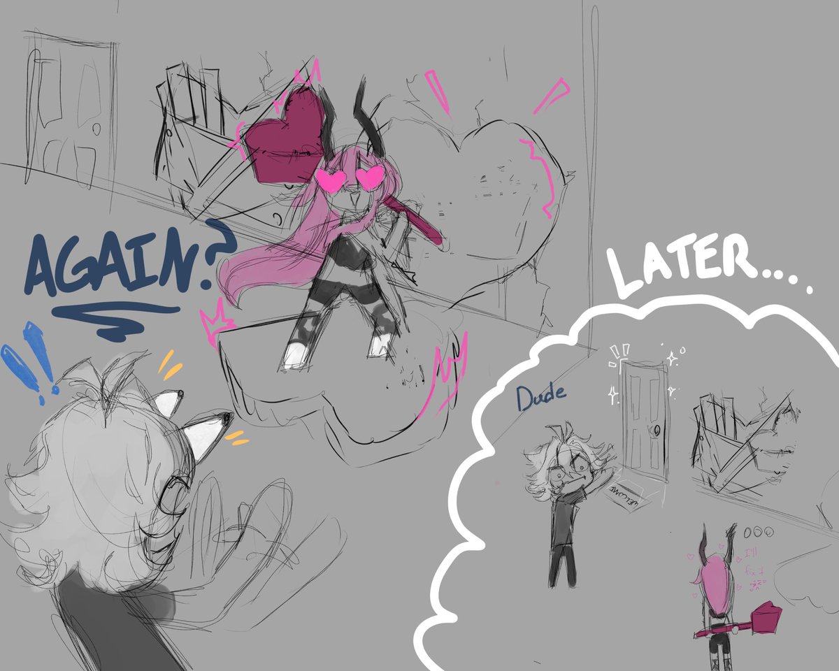 TotallyNotAliVT's tweet photo. I adore drawing cracked out scenarios THANK YOUUUU!!!~

For @AilaLink 💙✨ https://t.co/CwapJdjzj3