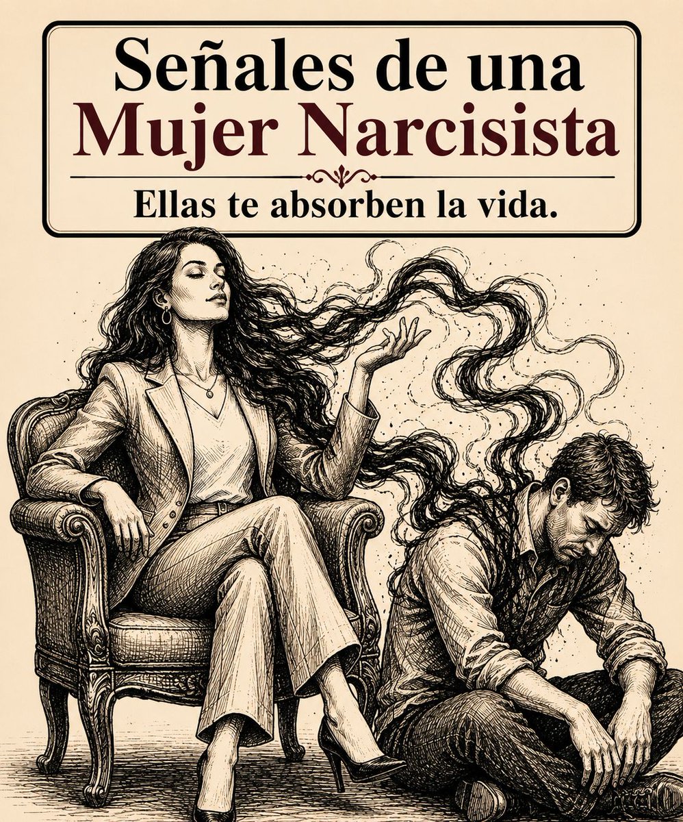 NoahPerezX's tweet photo. SEÑALES DE UNA MUJER NARCISISTA.

(Te drenan la energía y la paz mental)

// HILO 🧵 // https://t.co/p744aazxjO