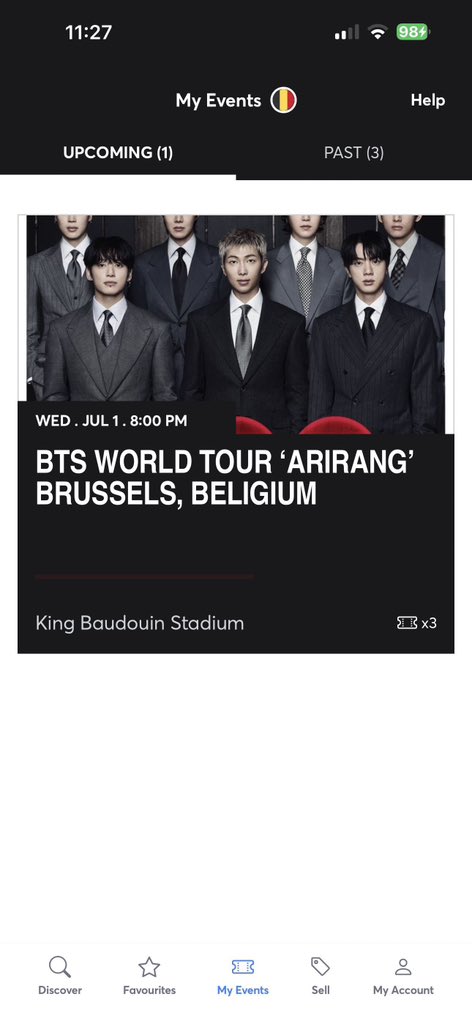 pswlhi's tweet photo. WTS 💜

2x BTS WORLD TOUR ‘ARIRANG’ Brussels 🇧🇪

📅 July 1, 2026
📍 King Baudouin Stadium
🎟 Zone A Standing

Selling at face value (negotiable).
Proof of purchase available and safe transfer guaranteed.

DM if interested! 💜 #BTS #BTSARIRANG #BTSBrussels #BTSTicket https://t.co/Q87duxlovg