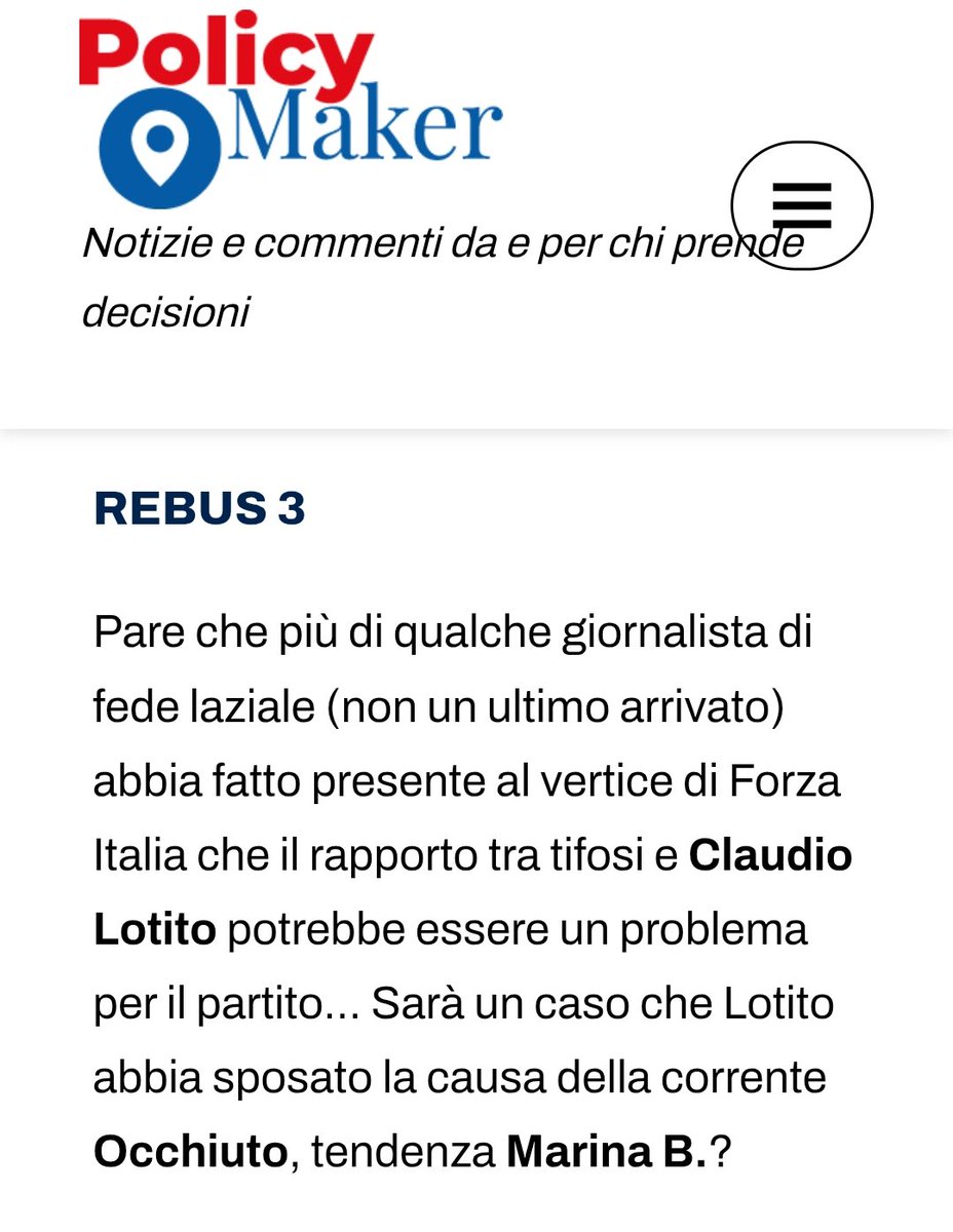 micguerriero's tweet photo. Solo sei giorni fa @PolicyMaker_mag accennava a questo e oggi #bisignani su @tempoweb di @Capezzone scrive chiaramente che il presidente della @SSLazioOrg #Lotito farebbe bene a passare la mano https://t.co/ZlcKBamgkO