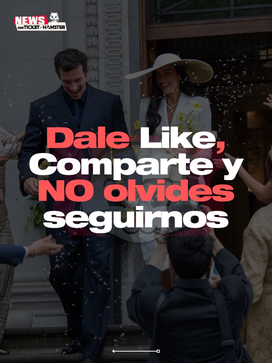 ticketelhamster's tweet photo. SE CASÓ. 💍
⠀
Dua Lipa y Callum Turner dijeron “sí” hoy en una ceremonia íntima en el Old Marylebone Town Hall de Londres, rodeados solo de familia y amigos cercanos.
⠀
Esto sería solo el primer acto — se espera una segunda celebración de tres días en Sicilia, Italia, con lista de invitados de lujo. 🇮🇹✨
⠀
#DuaLipa #DuaLipaWedding #CallumTurner #Celebrity #Wedding