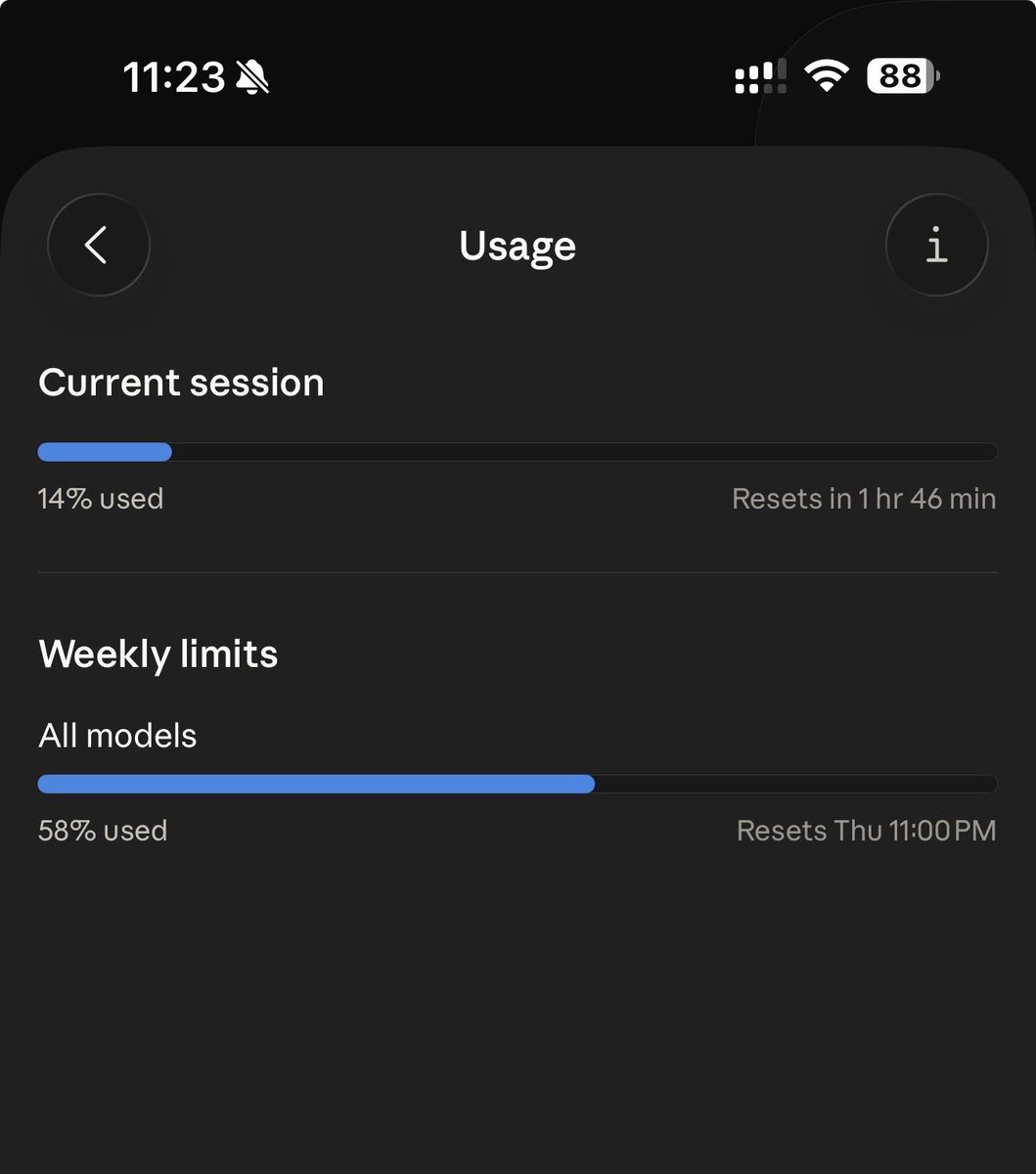 Muggle_AI's tweet photo. I need advise:

What would you do if you are at 58% Claude Code weekly quota 2 days into the week? https://t.co/fh14cB2rME