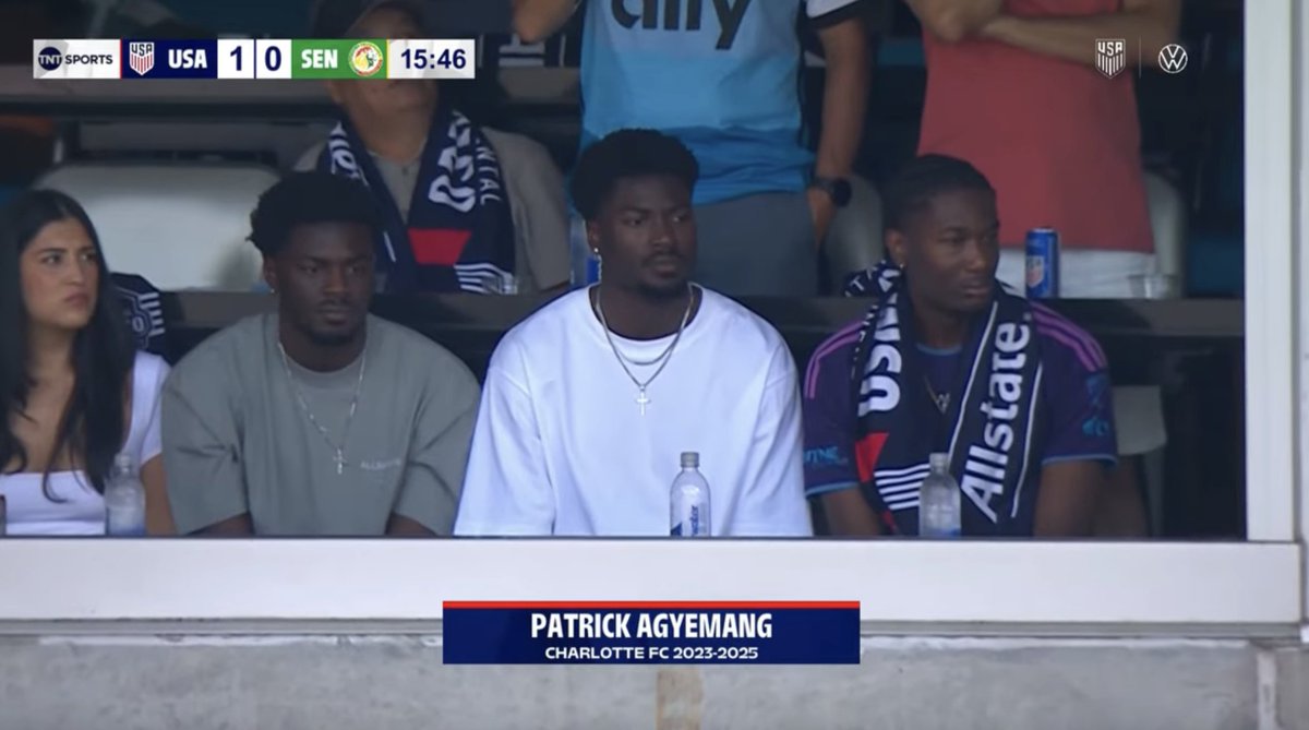 usmntonly's tweet photo. So awesome to see 25-year-old USMNT and Derby County striker, Patrick Agyemang, in attendance to support the U.S. against Senegal.

Less than two months ago, Agyemang suffered a serious Achilles tendon injury that would end his World Cup dreams whilst in the form of his career. https://t.co/6XCgIRUfSv