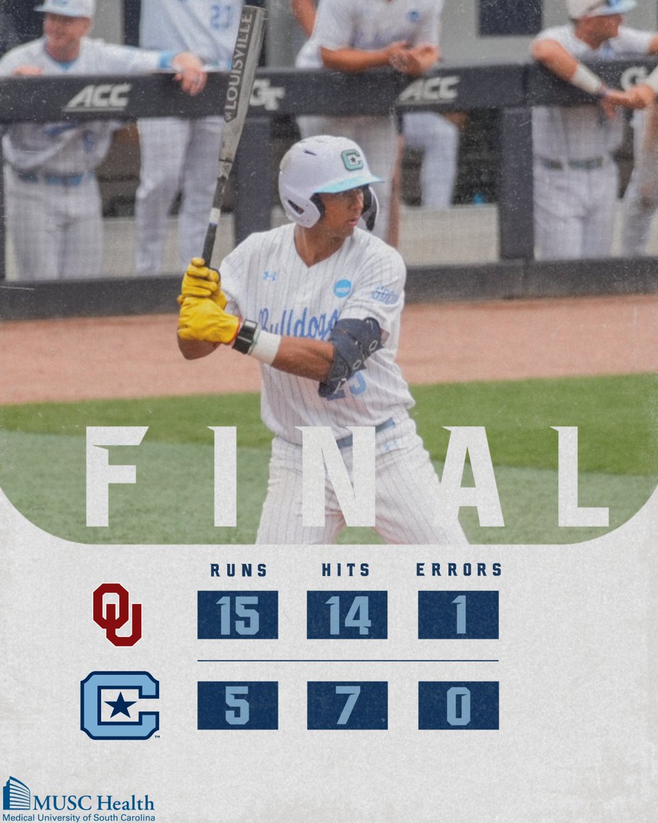 CitadelBaseball's tweet photo. Final from Atlanta. 

#jOURney https://t.co/8MntiEuvnH