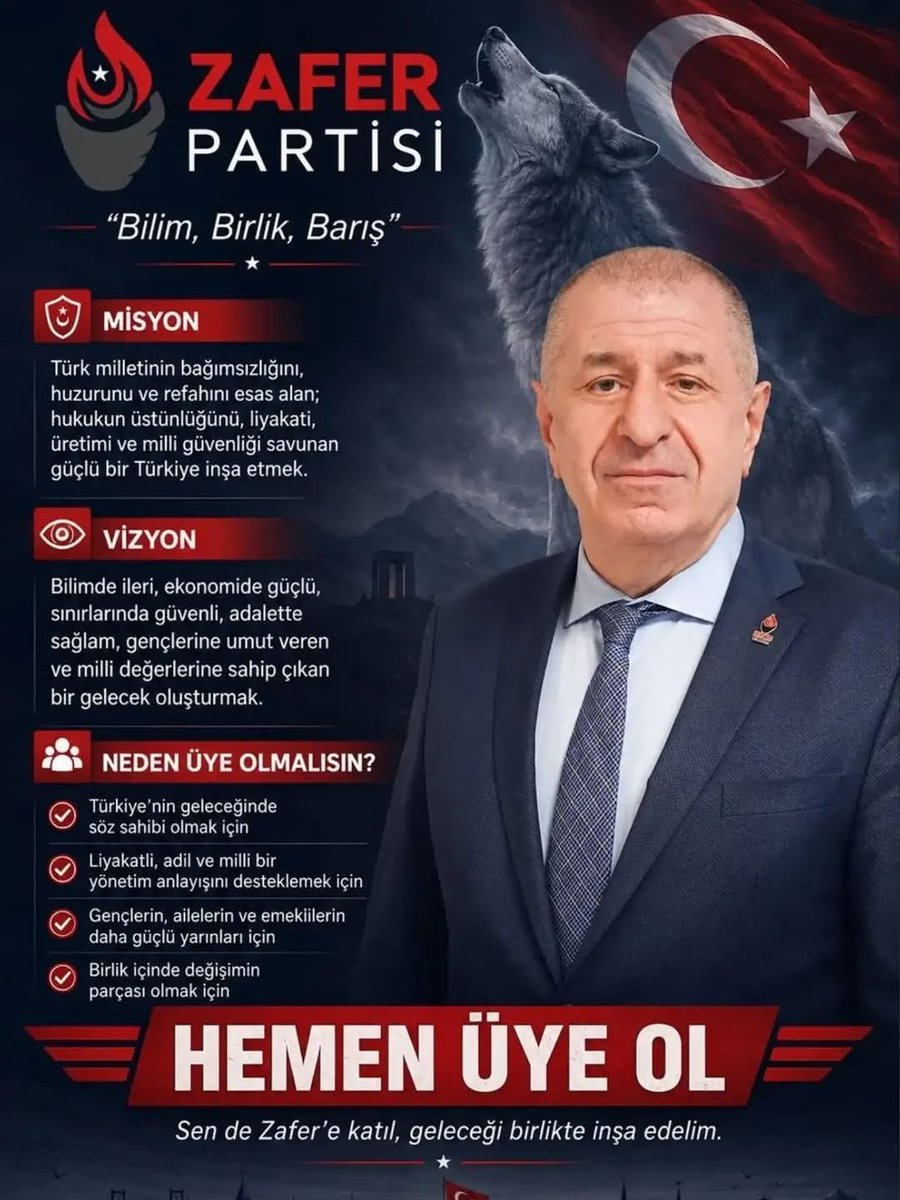 IsmailLayic's tweet photo. Geç kalma hemen üye ol!

#zaferpartisi 
#ümitözdağ https://t.co/LgRMyPpbGy