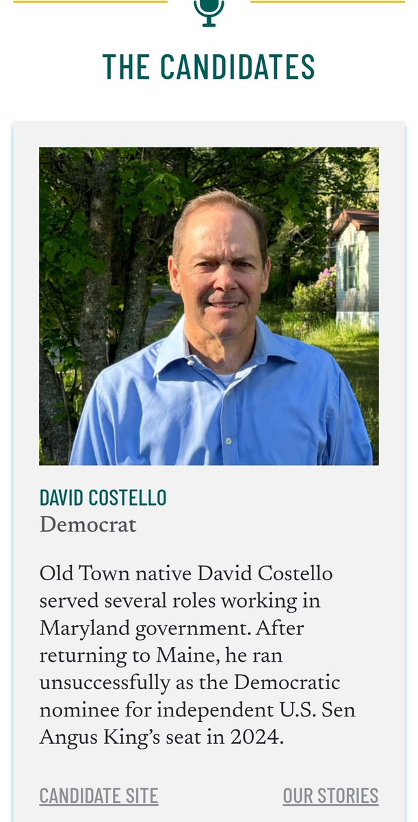 Fly_Sistah's tweet photo. Maine Primary Election
Tuesday, June 9, 2026
Vote for David Costello 
https://t.co/AmaDktDpFO https://t.co/50gVERyqxs