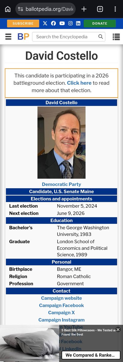 Fly_Sistah's tweet photo. Maine Primary Election
Tuesday, June 9, 2026
Vote for David Costello 
https://t.co/AmaDktDpFO https://t.co/50gVERyqxs