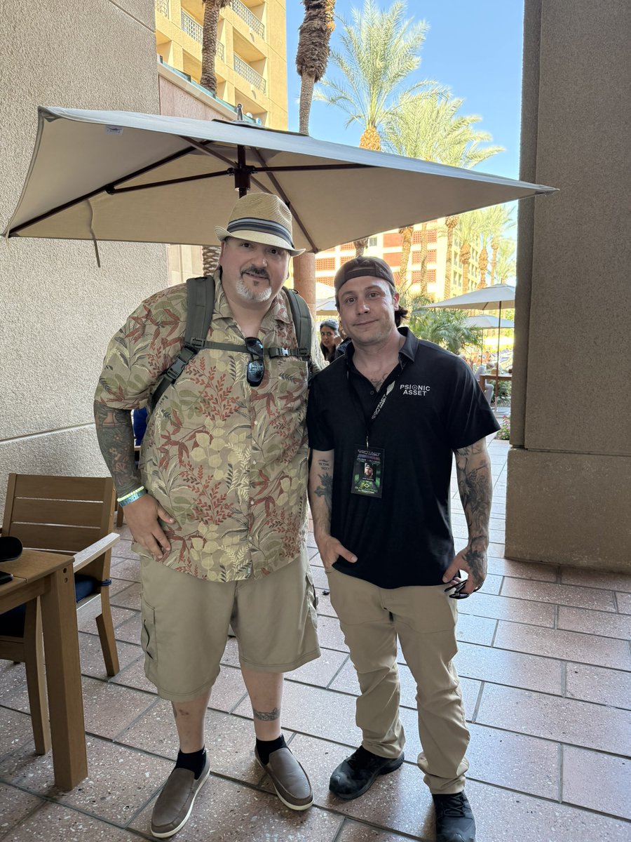 OwenDuaneII's tweet photo. What an absolute pleasure it was meeting this guy right here! @mbattista25 there is nothing I find more fascinating about this subject than human potential and PSI. There is no doubt in my mind he has a gift. Absolute gentleman, thank you for your service! #PsionicAsset #CITD2026 @CITDConference